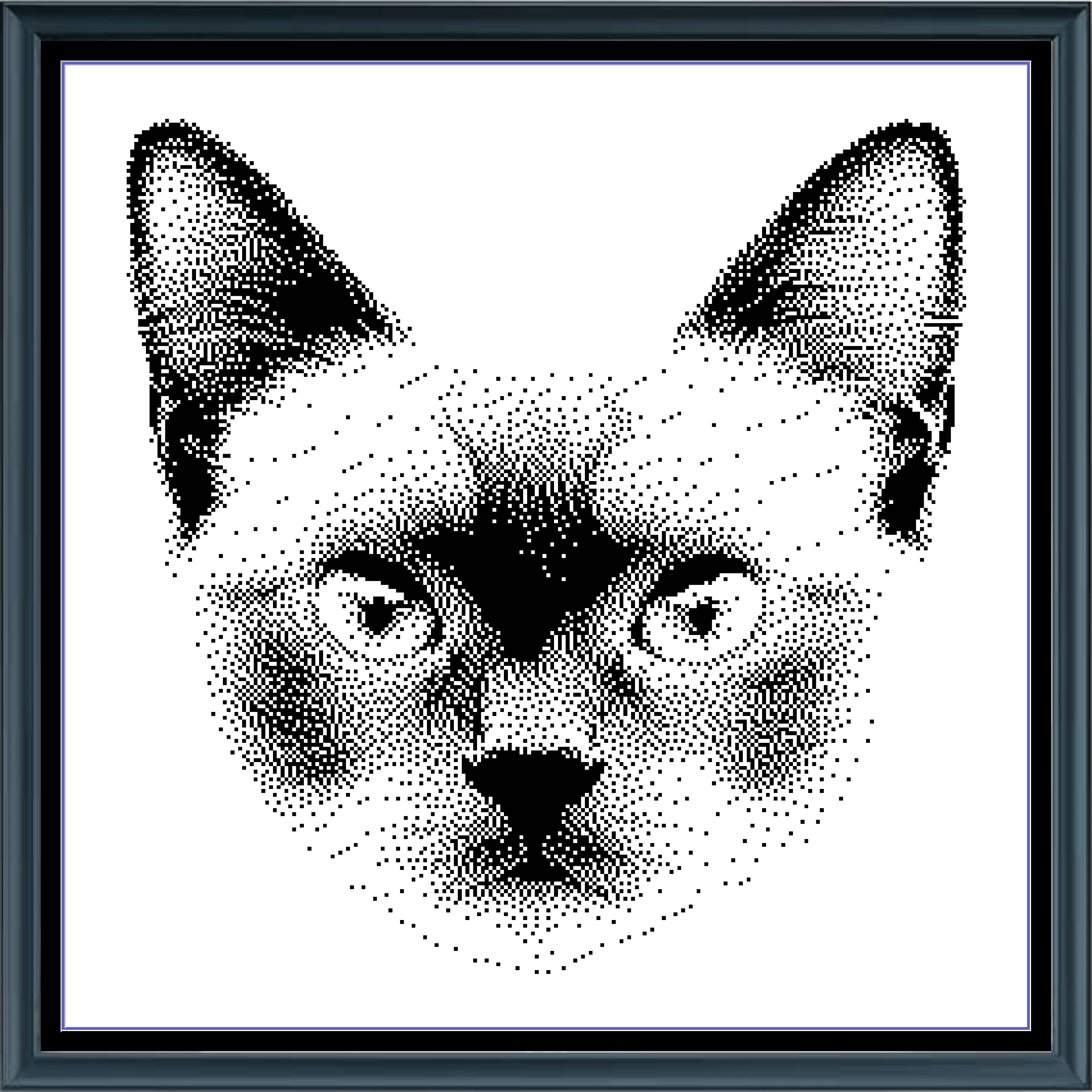 Stitching Jules Design Cross Stitch Pattern Siamese Cat Breed Monochrome Counted Cross-Stitch Pattern (Digital Download)