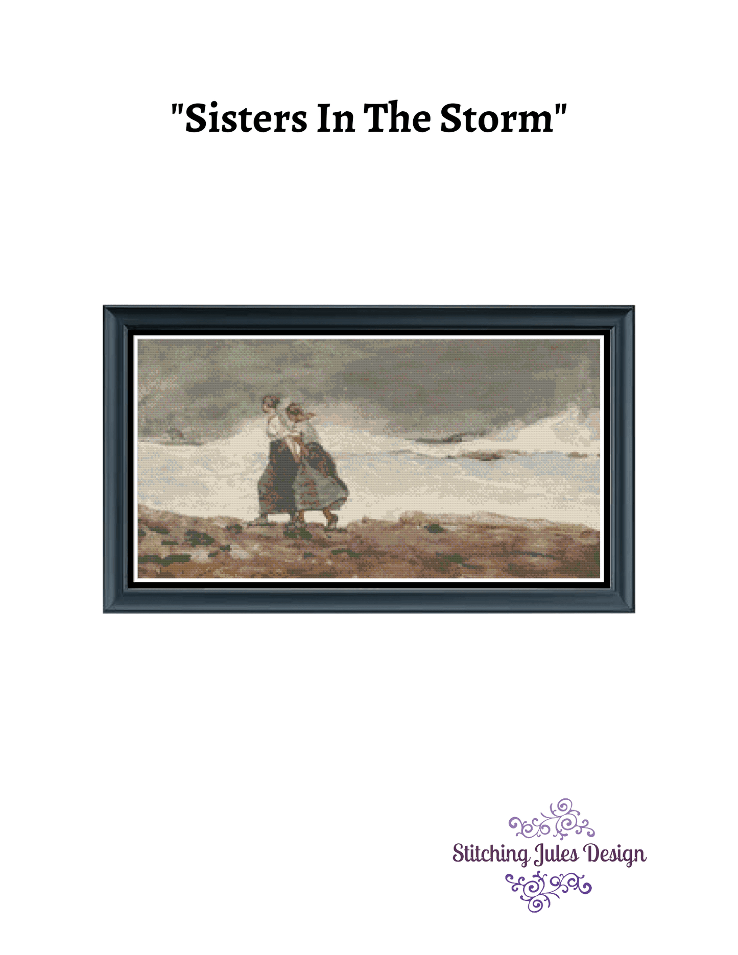 Stitching Jules Design Cross Stitch Pattern Sisters In The Storm Cross Stitch Pattern Digital Download