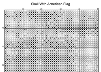 Thumbnail for Stitching Jules Design Cross Stitch Pattern Skull with American Flag