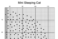 Thumbnail for Stitching Jules Design Cross Stitch Pattern Sleeping Cat Mini Monochrome Counted Cross-Stitch Pattern | Instant Download PDF