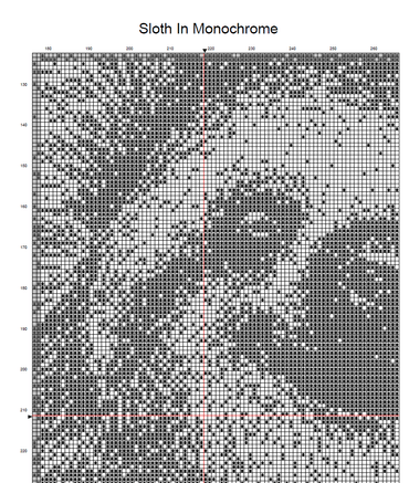 Stitching Jules Design Cross Stitch Pattern Sloth Animal Wildlife Monochrome Cross Stitch Needlepoint Embroidery Pattern - Instant Download - Pattern Keeper Ready