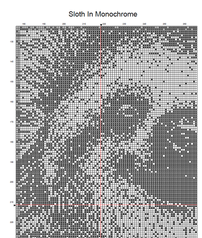 Stitching Jules Design Cross Stitch Pattern Sloth Animal Wildlife Monochrome Cross Stitch Needlepoint Embroidery Pattern - Instant Download - Pattern Keeper Ready