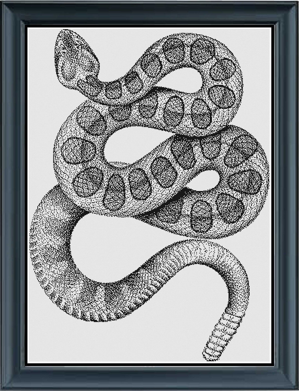 Stitching Jules Design Cross Stitch Pattern Digital PDF Download - $10 Snake Cross Stitch Pattern | Reptile Cross Stitch Pattern | Blackwork | Instant PDF Download And Physical Pattern Options