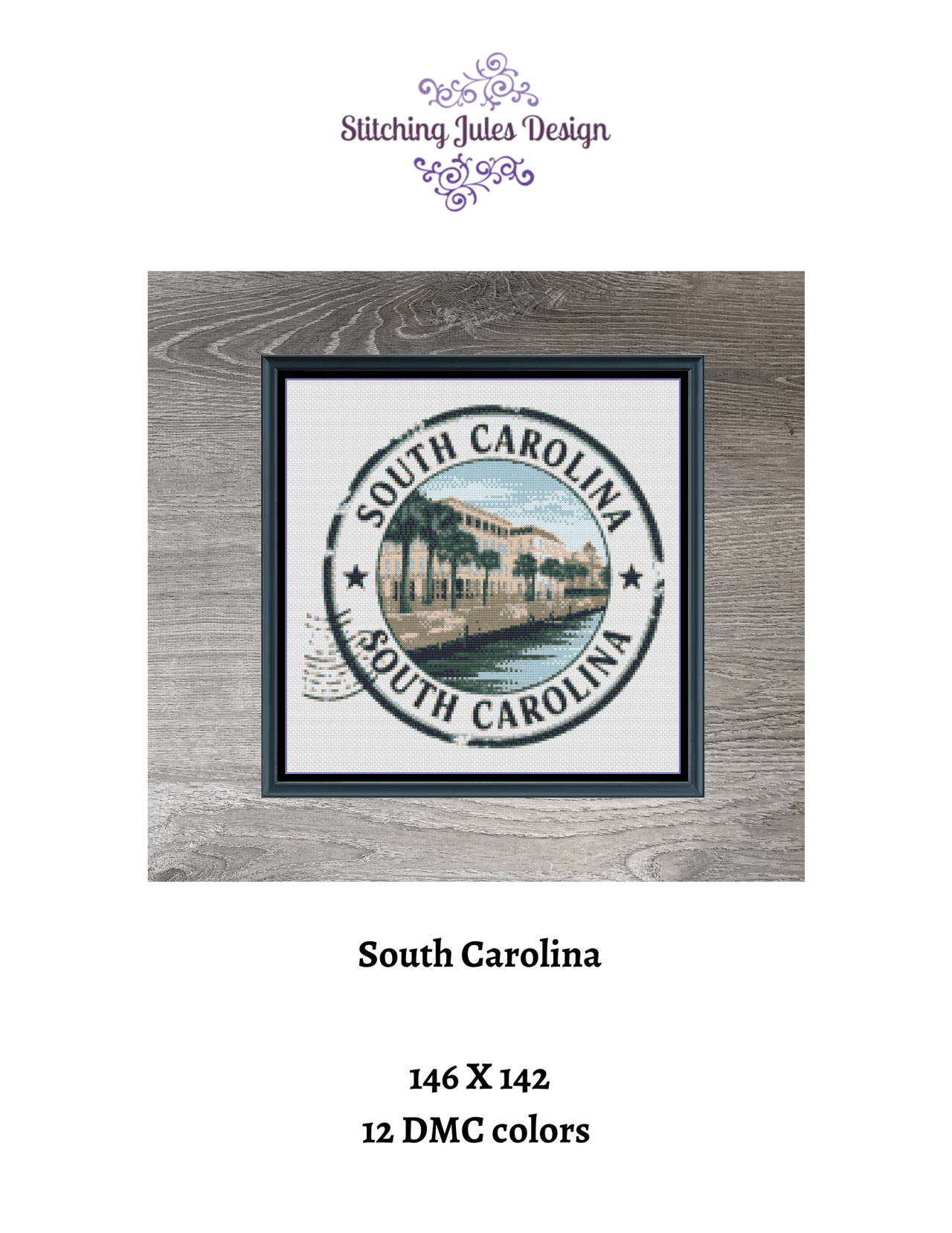 Stitching Jules Design Cross Stitch Pattern South Carolina