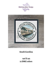 Thumbnail for Stitching Jules Design Cross Stitch Pattern South Carolina