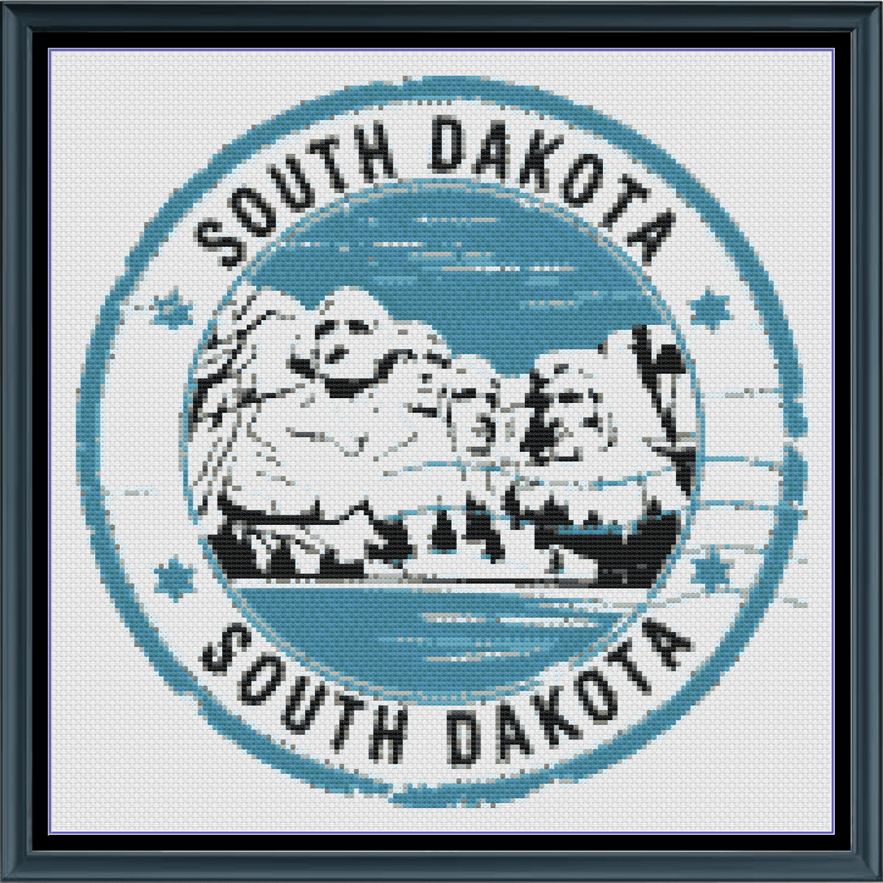 Stitching Jules Design Cross Stitch Pattern South Dakota Mount Rushmore US State Counted Cross Stitch Pattern | Instant Download PDF