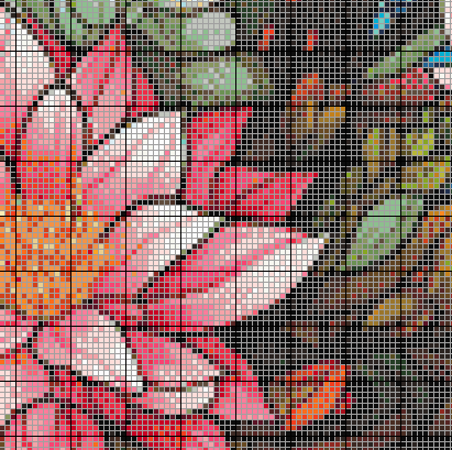 Stitching Jules Design Cross Stitch Pattern Southwestern Desert Flowers Full Coverage Stained Glass Style Counted Cross Stitch Pattern Digital Download