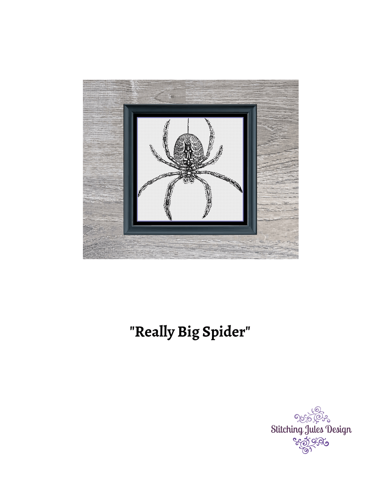Stitching Jules Design Cross Stitch Pattern Spider Cross Stitch Pattern | Scary Cross Stitch Pattern | Blackwork | Instant PDF Download And Physical Pattern Options