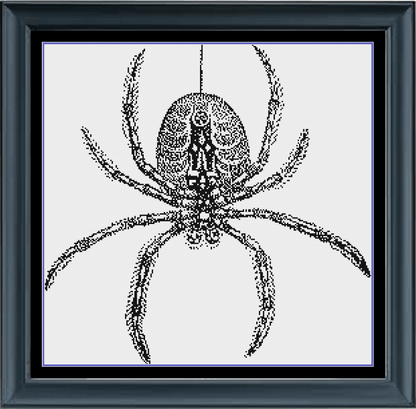 Stitching Jules Design Cross Stitch Pattern Digital PDF Download - $10 Spider Cross Stitch Pattern | Scary Cross Stitch Pattern | Blackwork | Instant PDF Download And Physical Pattern Options