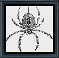 Thumbnail for Stitching Jules Design Cross Stitch Pattern Digital PDF Download - $10 Spider Cross Stitch Pattern | Scary Cross Stitch Pattern | Blackwork | Instant PDF Download And Physical Pattern Options