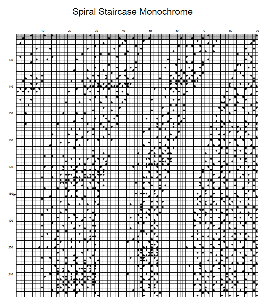Stitching Jules Design Cross Stitch Pattern Spiral Staircase Monochrome Cross Stitch Pattern Instant PDF Download