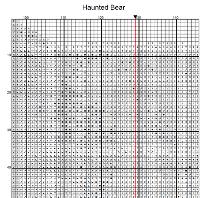 Stitching Jules Design Cross Stitch Pattern Spooky Bear Haunted House Halloween Counted Cross-Stitch Pattern (Digital Download)