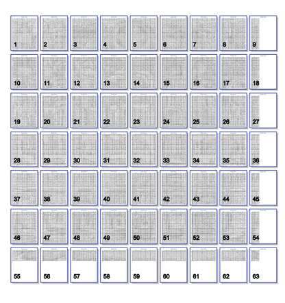 Stitching Jules Design Cross Stitch Pattern Spooky Library Vintage Greyscale Full Coverage Large Counted Cross Stitch Pattern (Digital Download)
