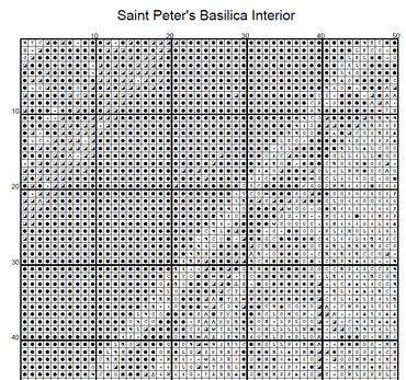 Stitching Jules Design Cross Stitch Pattern St. Peter Basilica Dome Vatican Church Large Full Coverage Counted Cross-Stitch Pattern (Digital Download)