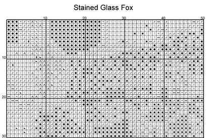 Stitching Jules Design Cross Stitch Pattern Stained Glass Fox