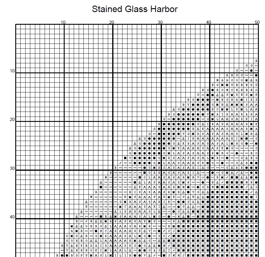 Stitching Jules Design Cross Stitch Pattern Stained Glass Harbor Lighthouse Nautical Circular Counted Cross Stitch Pattern Digital Download