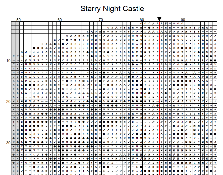 Stitching Jules Design Cross Stitch Pattern Stained Glass Starry Night Castle Counted Cross Stitch Pattern Digital Download
