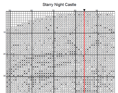 Stitching Jules Design Cross Stitch Pattern Stained Glass Starry Night Castle Counted Cross Stitch Pattern Digital Download