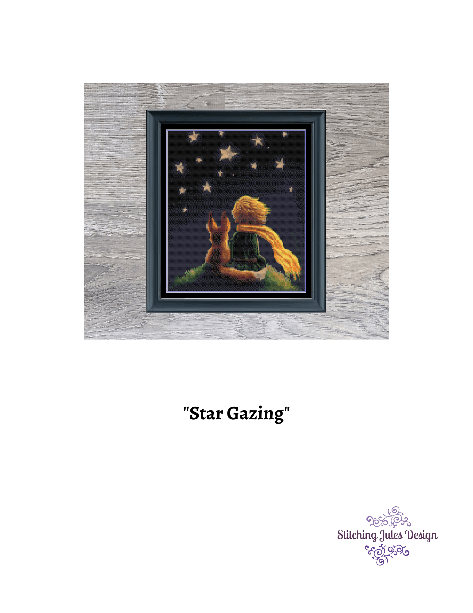 Stitching Jules Design Cross Stitch Pattern Star Gazing Memorial Cross Stitch Pattern | Astronomy Cross Stitch Pattern | Physical And Digital PDF Download Pattern Options