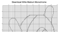 Thumbnail for Stitching Jules Design Cross Stitch Pattern Steamboat Willie Monochrome Counted Cross-Stitch Pattern | Instant Download PDF
