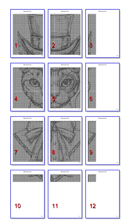 Stitching Jules Design Cross Stitch Pattern Steampunk Cross Stitch Pattern | Cat Cross Stitch Pattern | Blackwork | Instant PDF Download And Physical Pattern Options