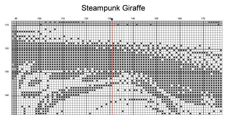 Stitching Jules Design Cross Stitch Pattern Steampunk Giraffe Counted Cross Stitch Pattern | Cool Cross Stitch | Monochrome Blackwork | Instant Download PDF
