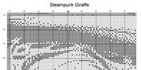 Thumbnail for Stitching Jules Design Cross Stitch Pattern Steampunk Giraffe Counted Cross Stitch Pattern | Cool Cross Stitch | Monochrome Blackwork | Instant Download PDF