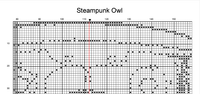 Thumbnail for Stitching Jules Design Cross Stitch Pattern Steampunk Monochrome Owl Counted Cross Stitch Pattern | Instant Download PDF