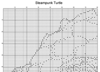 Thumbnail for Stitching Jules Design Cross Stitch Pattern Steampunk Turtle Counted Cross-Stitch Monochrome Pattern | Instant Download PDF