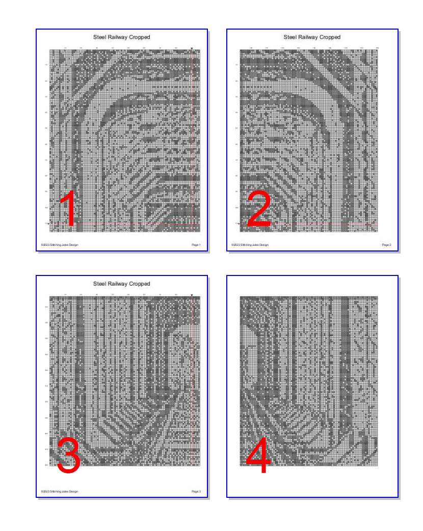 Stitching Jules Design Cross Stitch Pattern Steel Railway Smaller Cross Stitch Pattern | Instant PDF Download