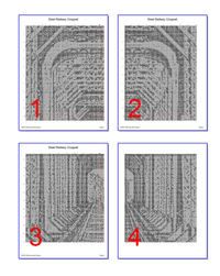 Thumbnail for Stitching Jules Design Cross Stitch Pattern Steel Railway Smaller Cross Stitch Pattern | Instant PDF Download