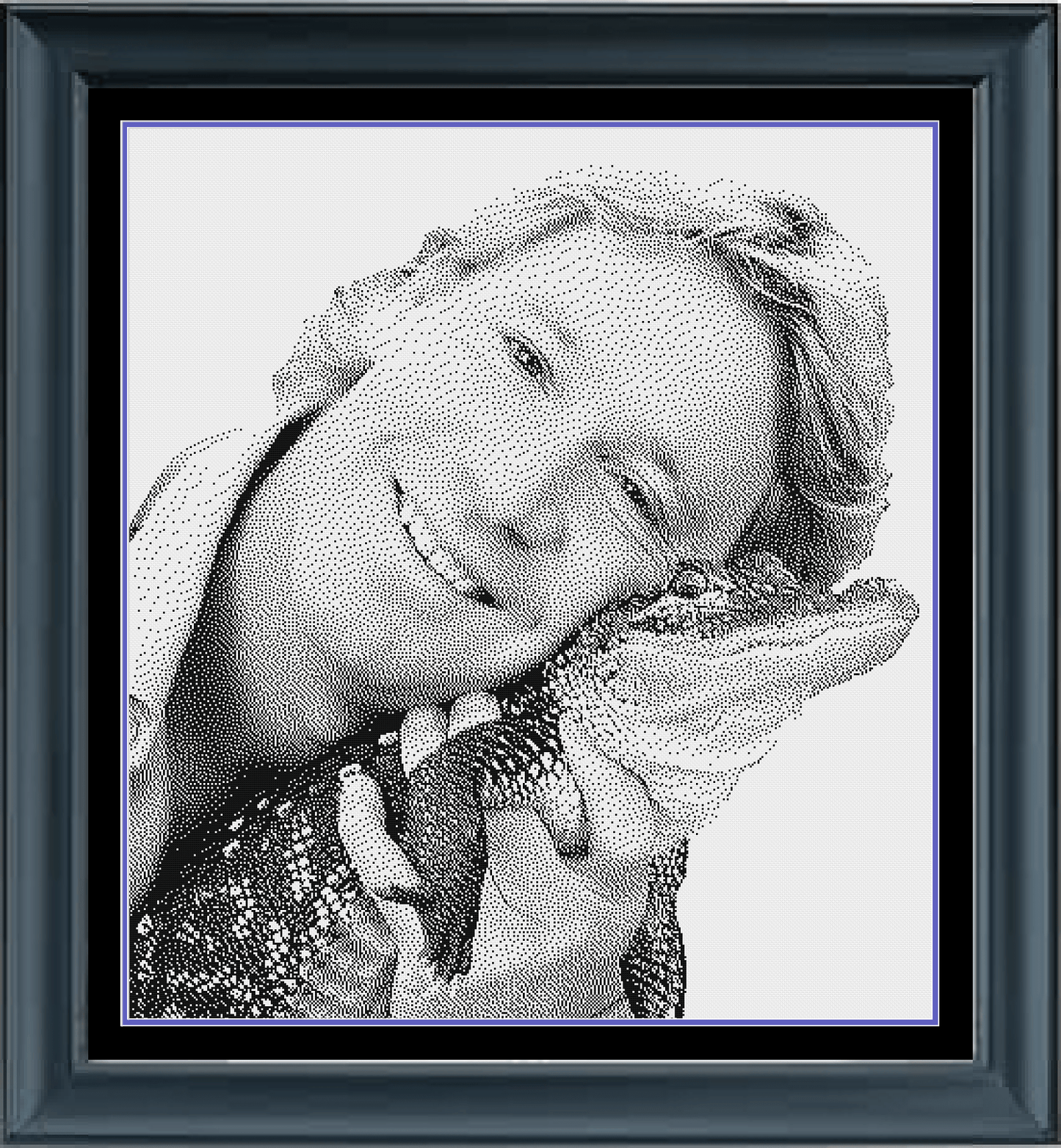 Stitching Jules Design Cross Stitch Pattern Steve Irwin Australian Crocodile Monochrome Cross Stitch Needlepoint Embroidery Pattern - Instant Download - Pattern Keeper Ready