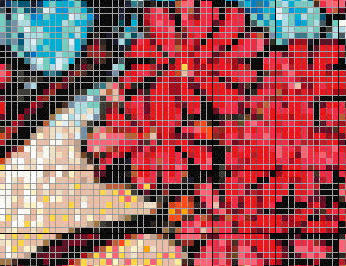Stitching Jules Design Cross Stitch Pattern Summer Bridge Sunset Geometric Stained Glass Full Coverage Counted Cross Stitch Pattern Digital Download