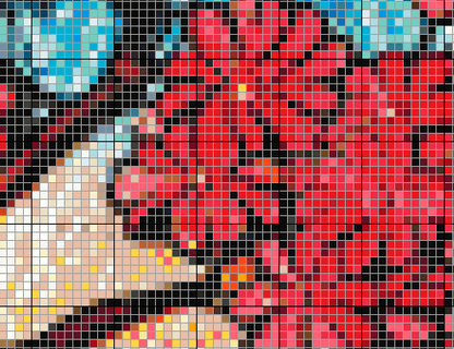 Stitching Jules Design Cross Stitch Pattern Summer Bridge Sunset Geometric Stained Glass Full Coverage Counted Cross Stitch Pattern Digital Download