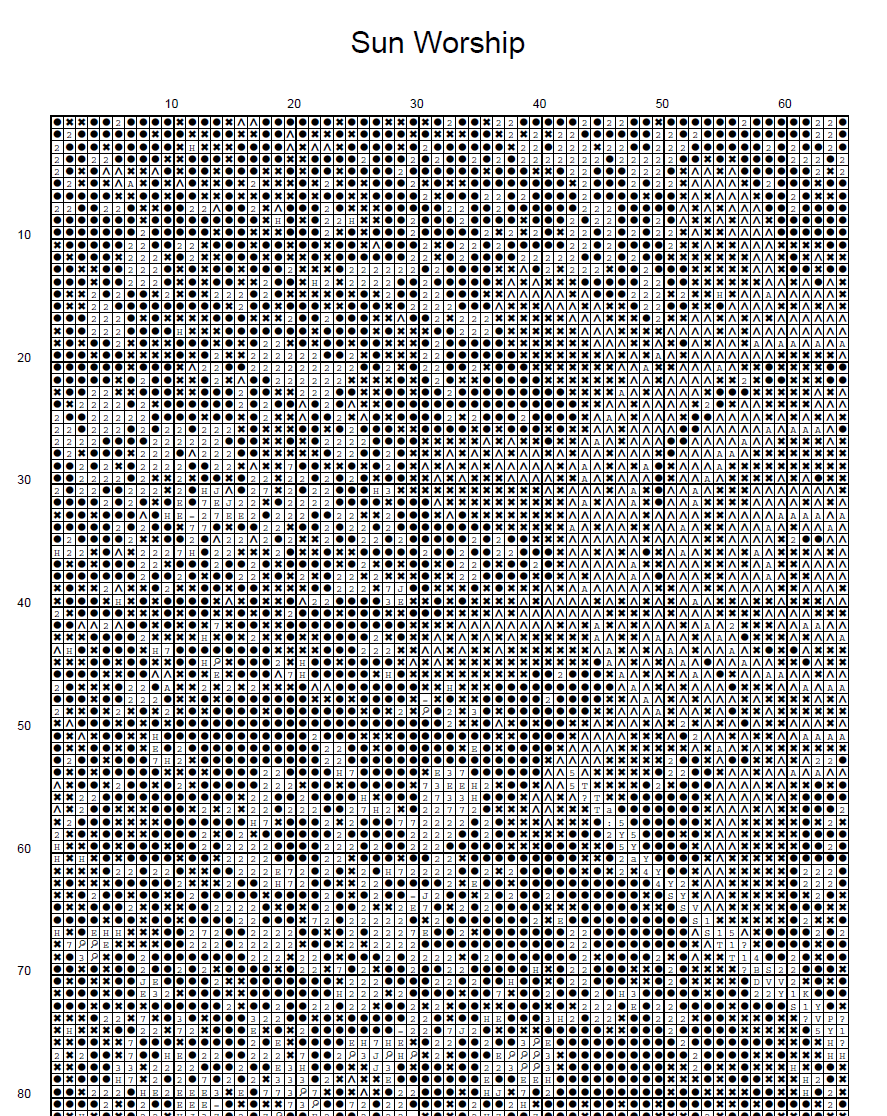 Stitching Jules Design Cross Stitch Pattern Sun Worship Cross Stitch Pattern Digital Download