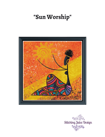 Stitching Jules Design Cross Stitch Pattern Sun Worship Cross Stitch Pattern Digital Download
