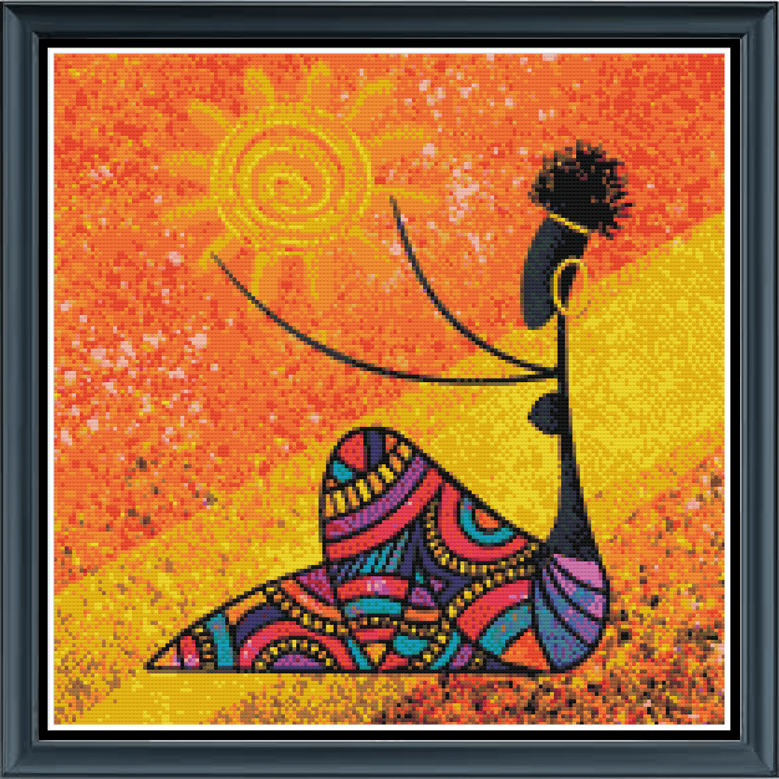 Stitching Jules Design Cross Stitch Pattern Sun Worship Cross Stitch Pattern Digital Download