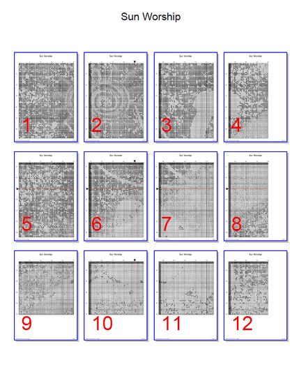 Stitching Jules Design Cross Stitch Pattern Sun Worship Cross Stitch Pattern Digital Download