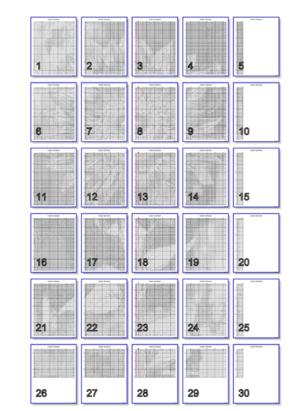 Stitching Jules Design Cross Stitch Pattern Sunflower Floral Large Full Coverage Counted Cross Stitch Pattern (Digital Download)