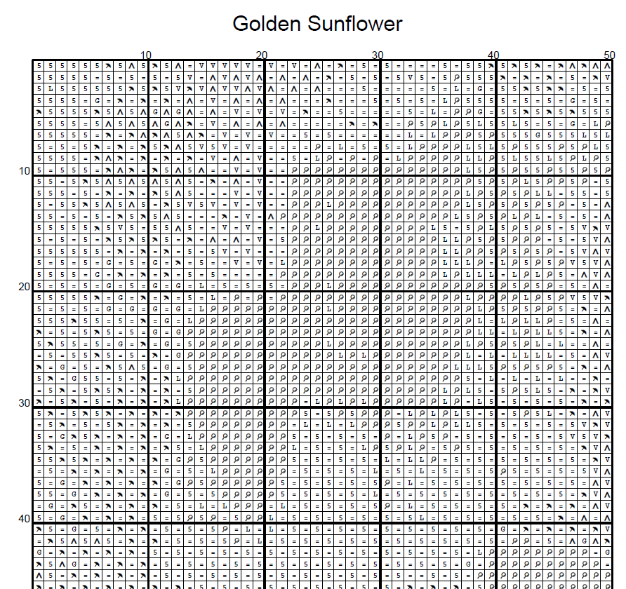 Stitching Jules Design Cross Stitch Pattern Sunflower Floral Large Full Coverage Counted Cross Stitch Pattern (Digital Download)