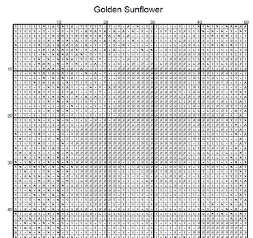 Stitching Jules Design Cross Stitch Pattern Sunflower Floral Large Full Coverage Counted Cross Stitch Pattern (Digital Download)