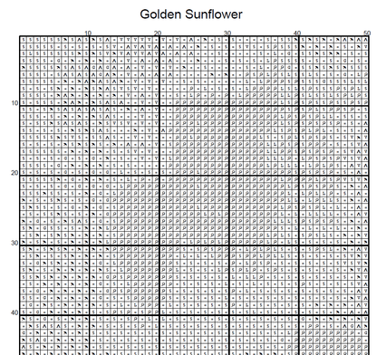 Stitching Jules Design Cross Stitch Pattern Sunflower Floral Large Full Coverage Counted Cross Stitch Pattern (Digital Download)