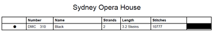 Stitching Jules Design Cross Stitch Pattern Sydney Opera House Monochrome Counted Cross-Stitch Pattern (Digital Download)