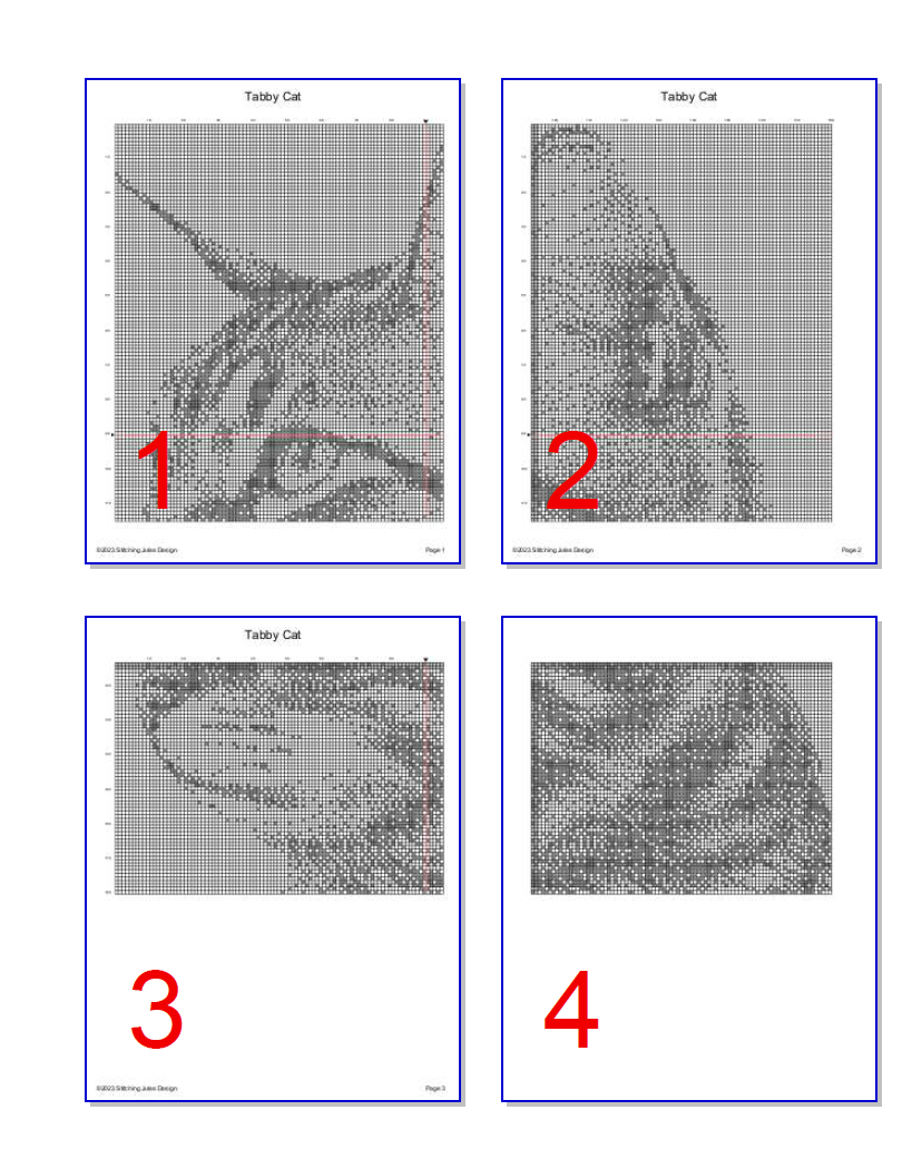 Stitching Jules Design Cross Stitch Pattern Tabby Cat Cross-Stitch Pattern | Feline Cross Stitch Pattern | Monochrome Cross Stitch | Instant PDF Download