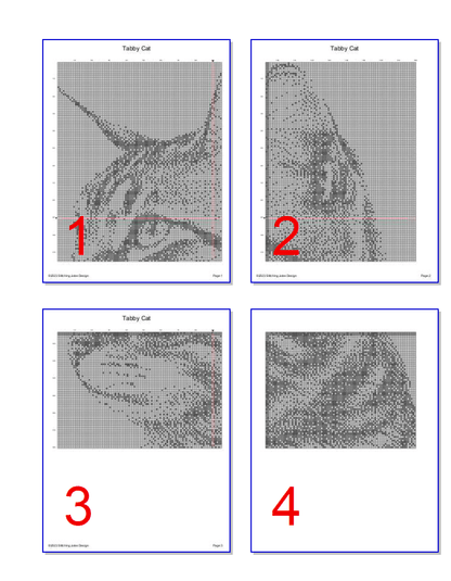 Stitching Jules Design Cross Stitch Pattern Tabby Cat Cross-Stitch Pattern | Feline Cross Stitch Pattern | Monochrome Cross Stitch | Instant PDF Download