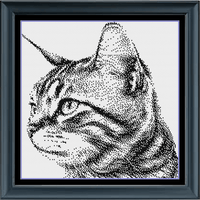 Thumbnail for Stitching Jules Design Cross Stitch Pattern Tabby Cat Cross-Stitch Pattern | Feline Cross Stitch Pattern | Monochrome Cross Stitch | Instant PDF Download