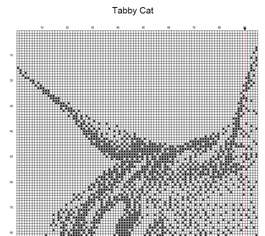 Stitching Jules Design Cross Stitch Pattern Tabby Cat Cross-Stitch Pattern | Feline Cross Stitch Pattern | Monochrome Cross Stitch | Instant PDF Download