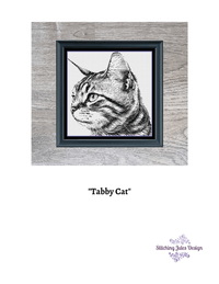 Thumbnail for Stitching Jules Design Cross Stitch Pattern Tabby Cat Cross-Stitch Pattern | Feline Cross Stitch Pattern | Monochrome Cross Stitch | Instant PDF Download