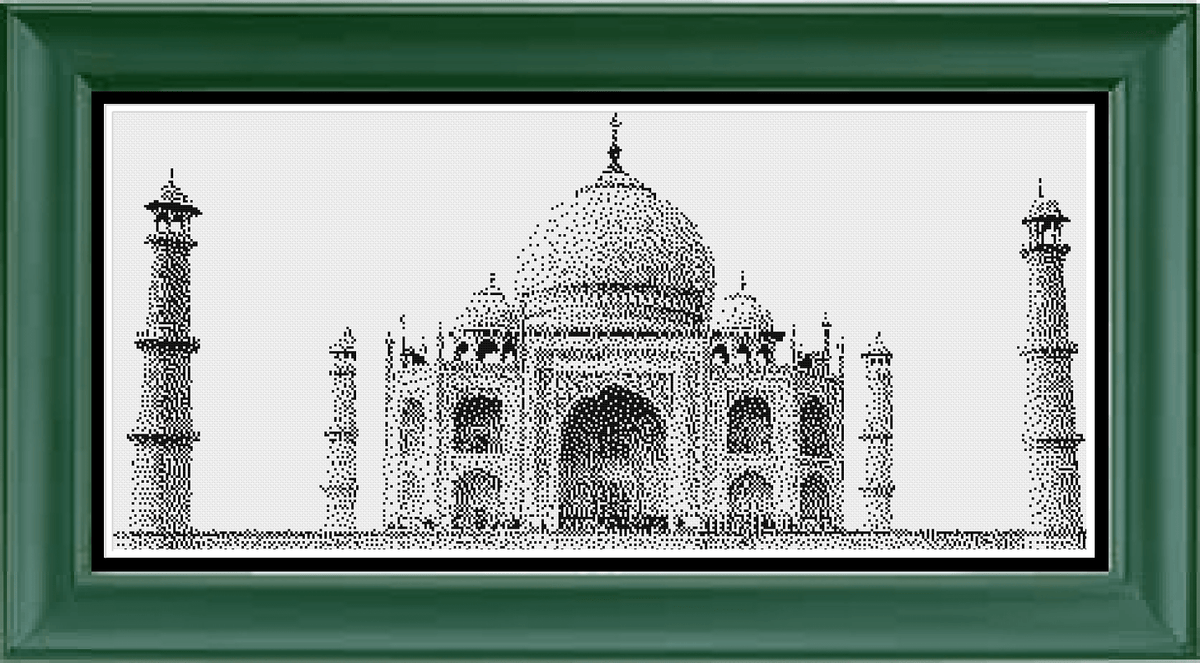Stitching Jules Design Cross Stitch Pattern Taj Mahal India Cross Stitch Pattern