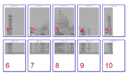 Stitching Jules Design Cross Stitch Pattern Taj Mahal India Cross Stitch Pattern